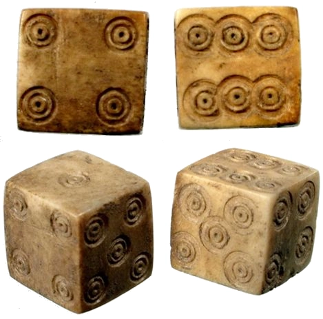 Ancient Roman Dice, circa 100 CE