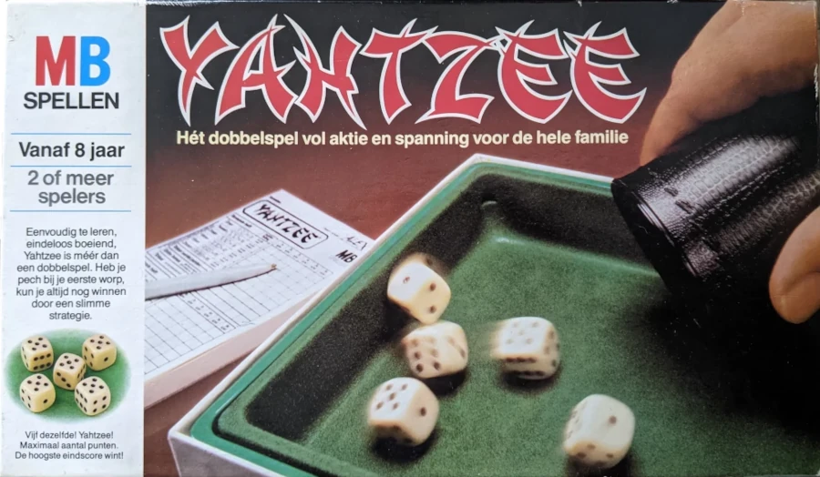 1982 Yahtzee game box, Netherlands