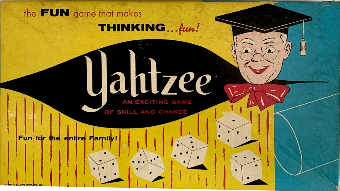 Original 1956 Yahtzee game box